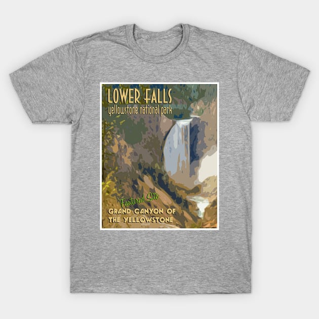 Lower Falls Retro Retro ravel Poster T-Shirt by Smyrna Buffalo